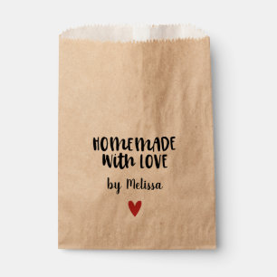 Sachets En Papier Fait maison avec amour Kraft