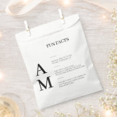 Sachets En Papier Faits amusants modernes Gras Noir Initiales Mariag (Coupé)