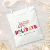 Sachets En Papier Famille moderne de chien mignon de Noël (Coupé)