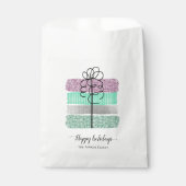 Sachets En Papier Fancy Parties scintillant empilées Cadeaux de Noël (Devant)