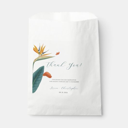 Sachets En Papier Fancy Tropical Mariage (Devant)