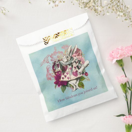 Sachets En Papier Fancy Wonderland White Rabbit Party (Scellé)