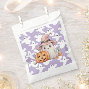 Sachets En Papier Fantôme avec chapeau de sorcière Mignon Joyeux Hal