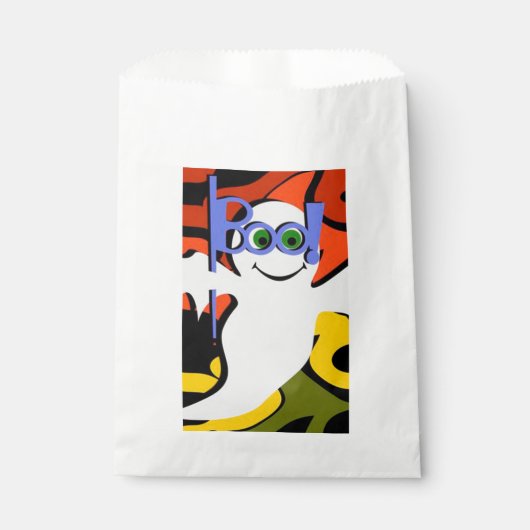 Sachets En Papier Fantôme d'Halloween (Devant)