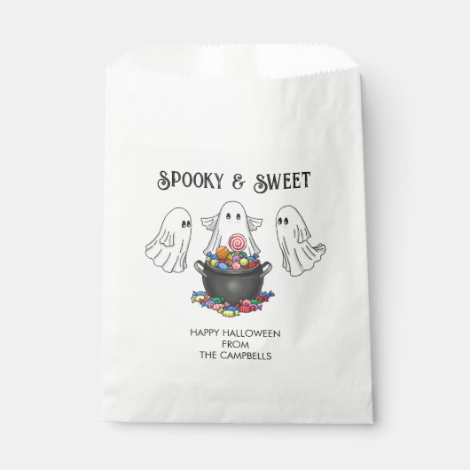 Sachets En Papier Fantôme d'Halloween effrayant (Devant)