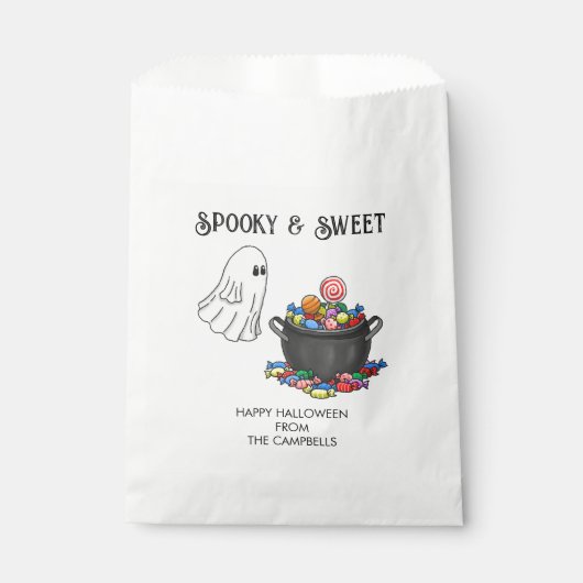 Sachets En Papier Fantôme d'Halloween effrayant (Devant)