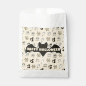 Sachets En Papier Fantôme, toiles d'araignées et chats noirs Jaune (Devant)