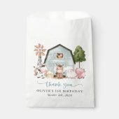Sachets En Papier Farm Animals, Cute Animals, Barn, First Birthday (Devant)