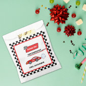 Sachets En Papier Fast un rouge rétro course thème voiture thème gar