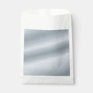 Sachets En Papier Faux fond en argent brossé