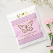 Sachets En Papier Faux Gold Foil Look Papillon - Baby shower pourpre (Scellé)
