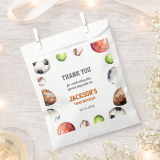 Sachets En Papier Faveur Ballons de Sport Tous les Sports Amusons-No