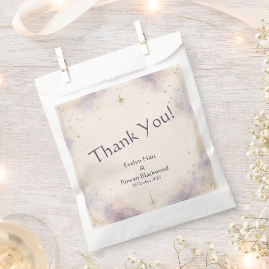 Sachets En Papier Faveur de Mariage Céleste (Coupé)