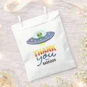 Sachets En Papier Faveur de naissance Garçon Alien Spatial Neon (Coupé)