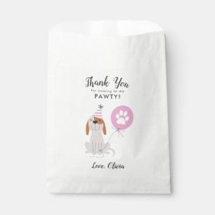 Sachets En Papier Faveur rose de Merci de fête d'anniversaire de