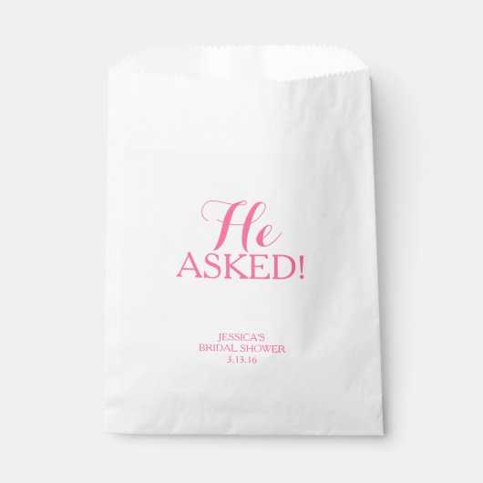Sachets En Papier Favor Sac - Il A Demandé (Devant)