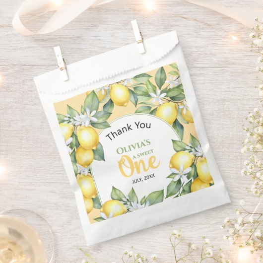 Sachets En Papier Favoriser Bag Lemon citru anniversaire. (Coupé)