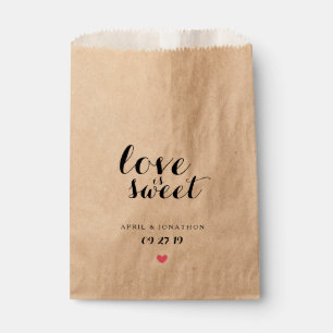 Sachets En Papier Favoriser le sac - L'amour est doux