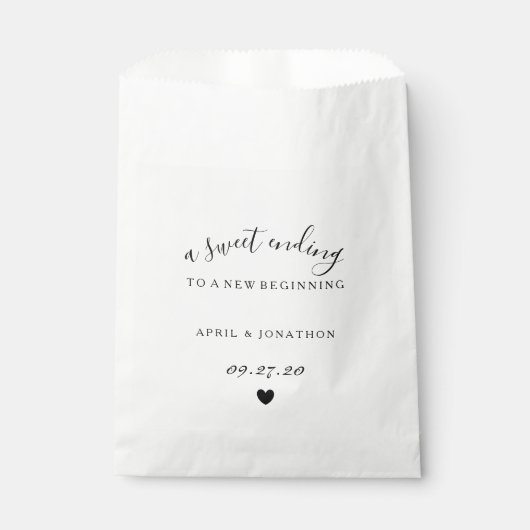 Sachets En Papier Favoriser le sac - Une fin douce (Devant)