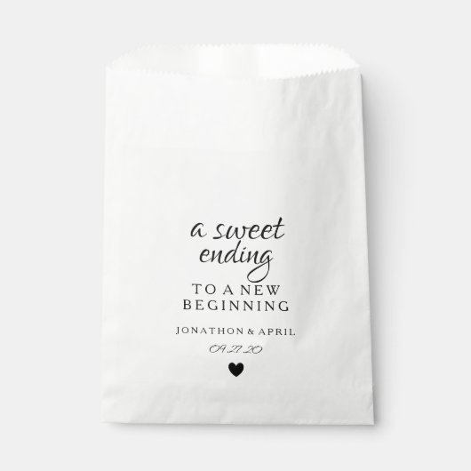 Sachets En Papier Favoriser le sac - une fin douce (Devant)