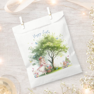 Sachets En Papier Fée de printemps de Pâques à l'aquarelle