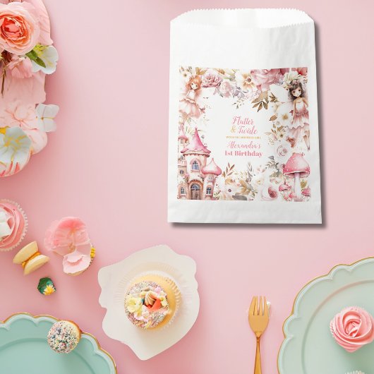 Sachets En Papier Fée magique Jardin Floral Pixie 1er anniversaire