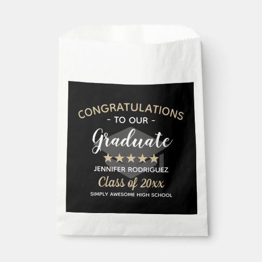 Sachets En Papier Félicitations À Notre Fête Des Diplômés (Devant)