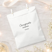 Sachets En Papier Félicitations minimales simples ajouter nom date a (Coupé)