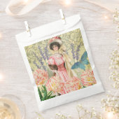 Sachets En Papier Femme victorienne florale rose Régence (Coupé)