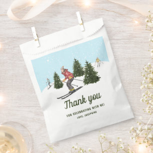 Sachets En Papier Femmes de ski d'hiver Ski Fête d'anniversaire Merc