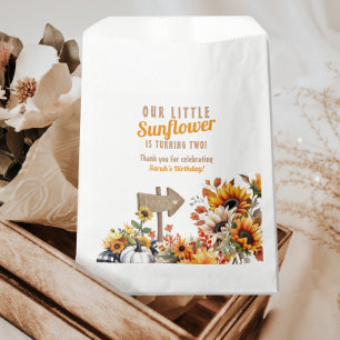 Sachets En Papier Ferme de Petit Tournesol Anniversaire d'Automne