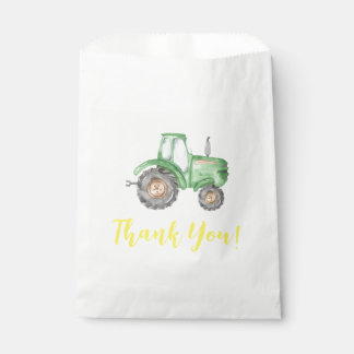 Sachets En Papier Ferme de tracteurs verts Anniversaire Favoriser le