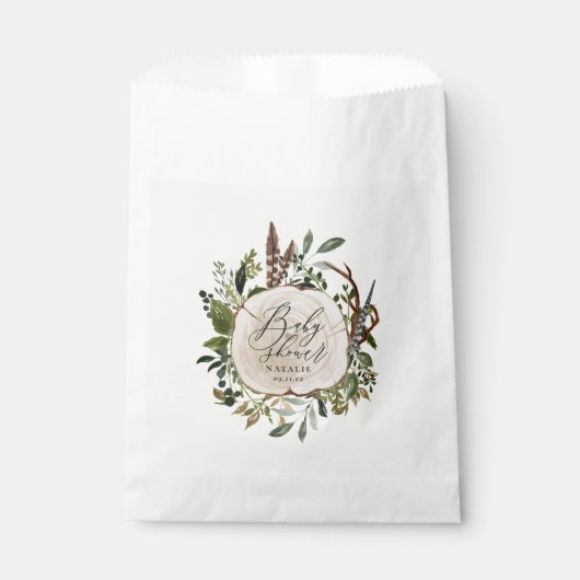 Sachets En Papier Ferme rustique grange baby shower botanique (Devant)