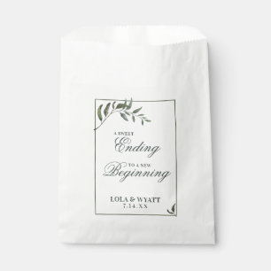 Sachets En Papier Fern Green Willow Branch Mariage élégant Faveur