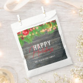 Sachets En Papier Festif Lumières Baubles Rustic Holiday Noël (Coupé)