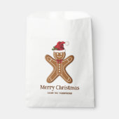 Sachets En Papier Festif pain d'épices Cookie de Noël avec texte (Devant)