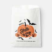 Sachets En Papier Festive Citrouille Éffrayante fête d'Halloween (Devant)