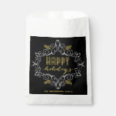 Sachets En Papier Festive Foliage Deco Gold Frame (Devant)