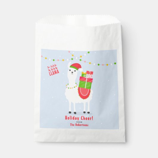 Sachets En Papier Festive Llama Christmas (Devant)