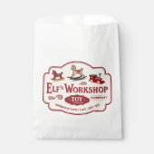 Sachets En Papier Festive Noël Elf atelier fête (Devant)