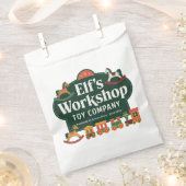 Sachets En Papier Festive Noël Elf atelier fête (Coupé)