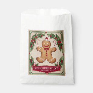 Sachets En Papier Festive Noël Gingerbread fête de joie