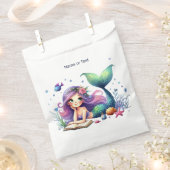 Sachets En Papier Fête d'anniversaire aquarelle Sirène Mer Vie migno (Coupé)