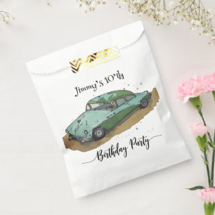 Sachets En Papier Fête d'anniversaire avec deux berlines toniques