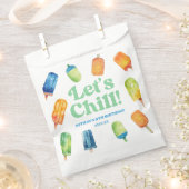 Sachets En Papier Fête d'anniversaire Chill Blue Retro Popsicle (Coupé)