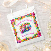 Sachets En Papier Fête d'anniversaire d'Aloha Luau (Coupé)