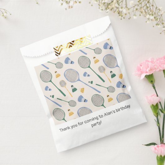 Sachets En Papier Fête d'anniversaire de Badminton (Scellé)
