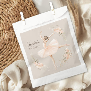 Sachets En Papier Fête d'anniversaire de ballerine personnalisée ave