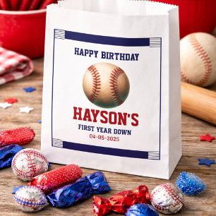 Sachets En Papier Fête d'anniversaire de baseball de première année