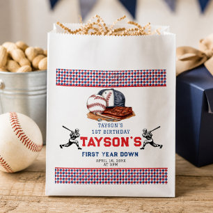 Sachets En Papier Fête d'anniversaire de baseball de première année